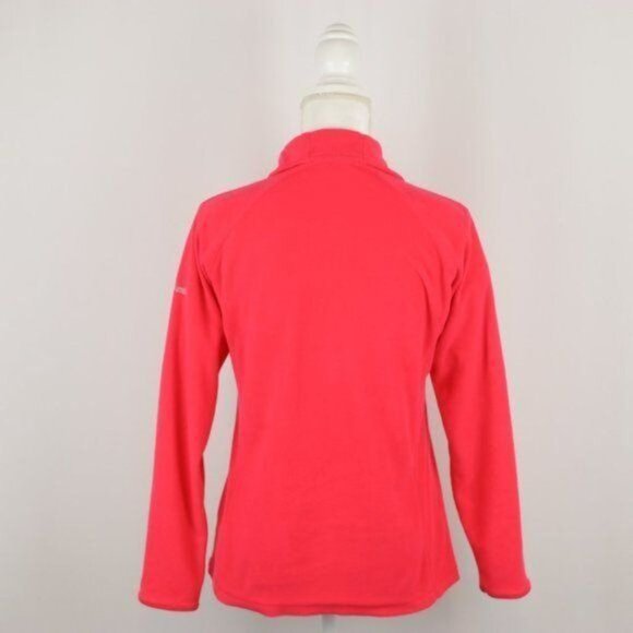 Columbia Women's Small Neon Peach 1/4 Zip Lightweight Fleece Pullover - Picture 3 of 7